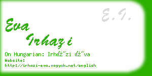 eva irhazi business card